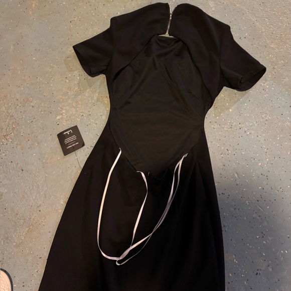 Lulu's Elegant Black Backless Midi Dress - Picture 5 of 5